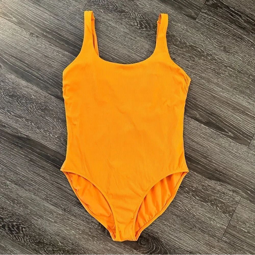 Athleta Orange Scoop One Piece Swimsuit